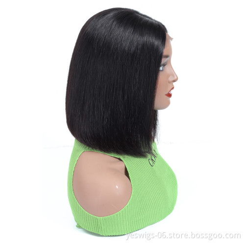 Yeswigs Straight Bob Wigs Indian Human Hair Lace Front Closure Short Bob Wig Wholesale Straight Human Hair Bob Raw Indian Wigs